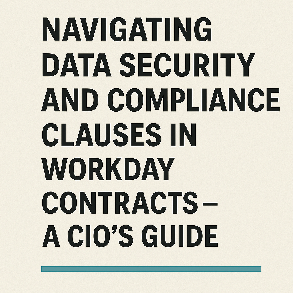 Navigating Data Security and Compliance Clauses in Workday Contracts – A CIO’s Guide