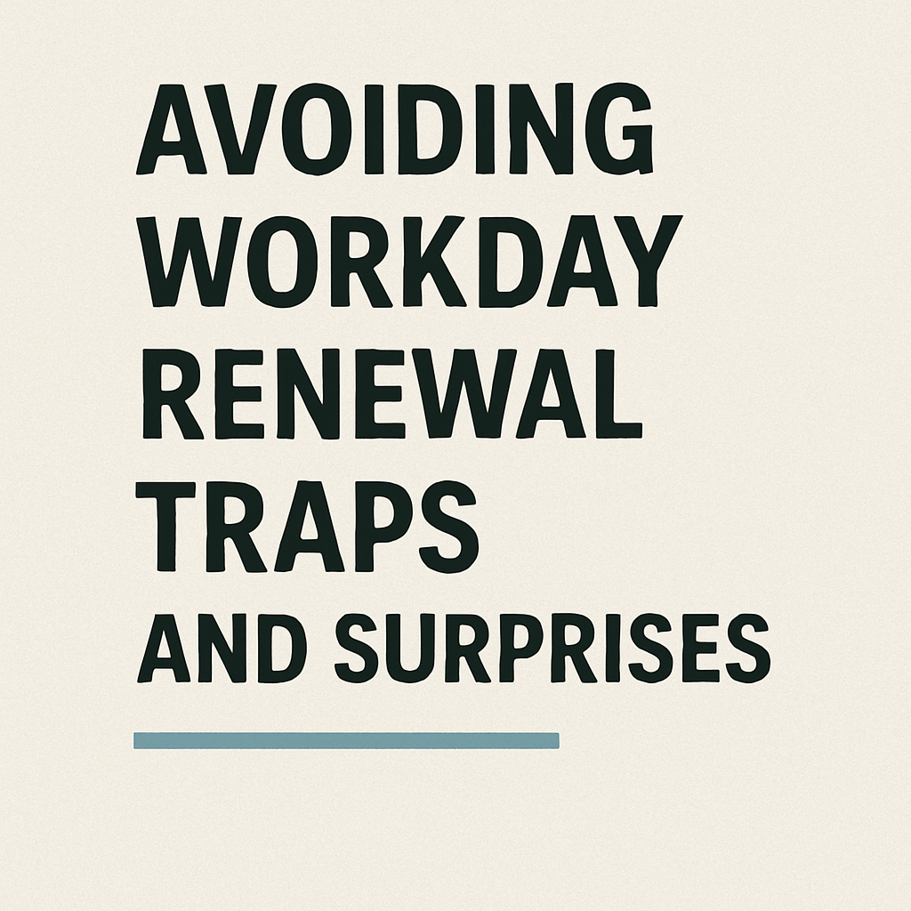 Avoiding Workday Renewal Traps and Surprises